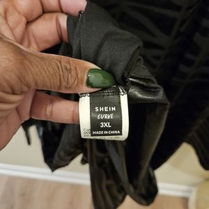 SHEIN 3X BLACK  MAXI Zebra Print DRESS